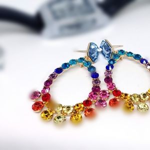 Multicolored Dazzling Dangle Earring